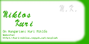 miklos kuri business card